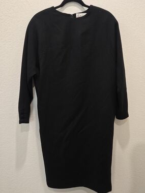 2 CAREER ESSENTIALS DRESSES. 1/BLK AND 1/BURGNDY